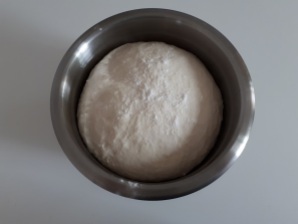 Dough before resting.